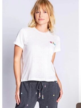 P.J. Salvage One Love Embroidered Tee